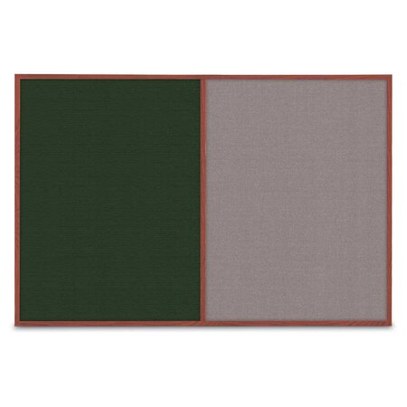 United Visual Products Slim Style Indoor Enclosed Corkboard, 42 UVRDS42SBH-GOLD-SURF